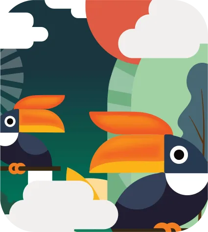 two bird illustration